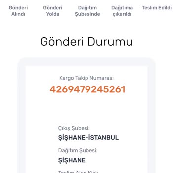 Aras Kargo Ürünüm Teslim Edildi Gözüküyor.