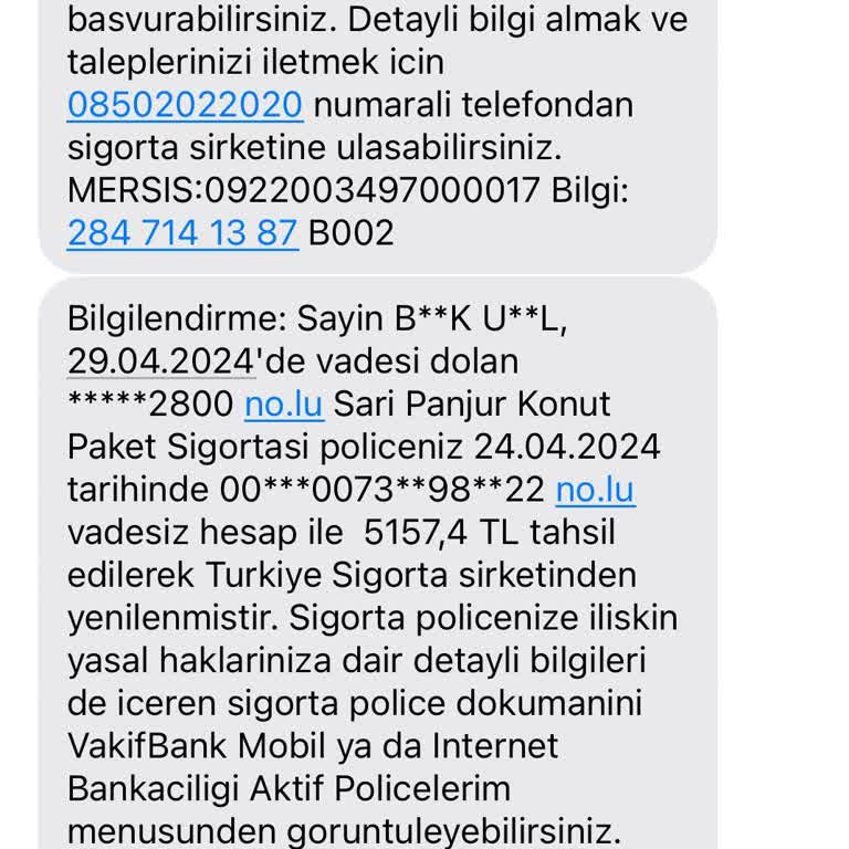 VakıfBank Sarı Panjur Poliçe Yenileme Şikayeti