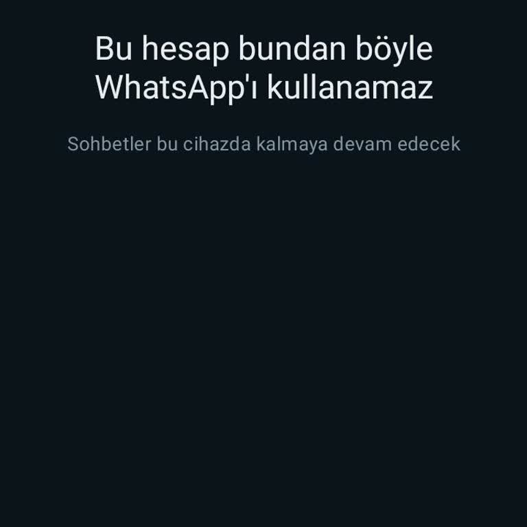 WhatsApp'tan Spam Yedim