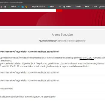 Vodafone Net Üyelik İptal Edememezlik