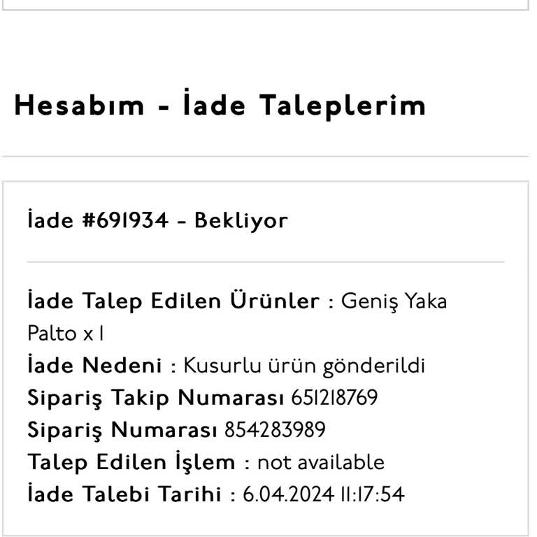 Yargıcı Hatalı Ürün İade Talebi