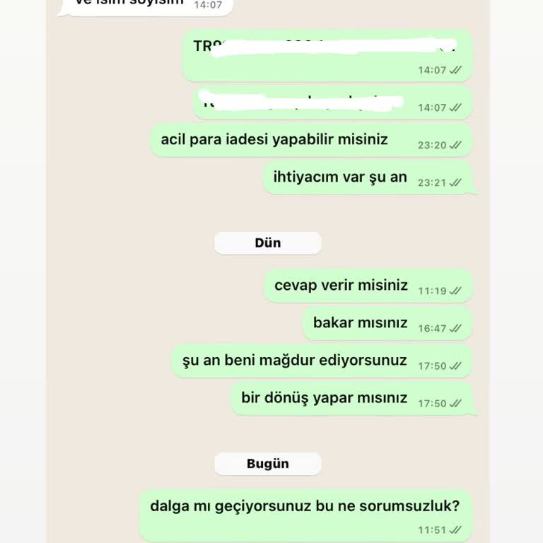 Karabaş Home Para İadesi Yapmıyor Mesajlara Dönüş Yapılmıyor