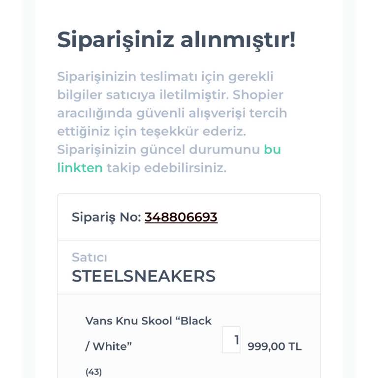 Steelsneakers.trr (Instagram) Ürünüm Teslim Edilmedi