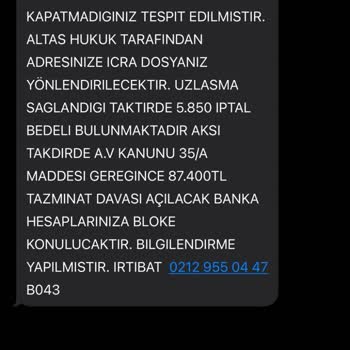 Altaş Hukuk (SMS)  Mesajı: Gerçek Mi Sahte Mi?