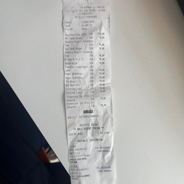 KFC Kötü Söz Kullanılması