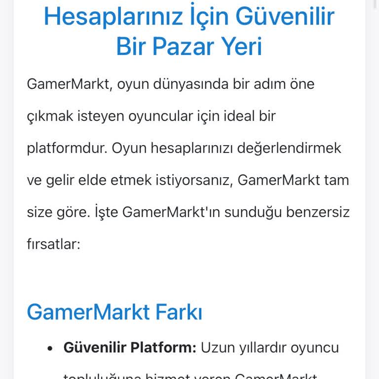 GamerMarkt Hesabım Bottan Ban Yedi