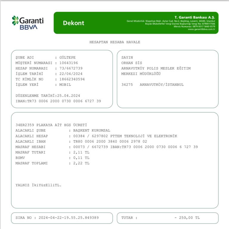 PttAVM HGS Bakiyem Sisteme Yüklenmedi