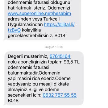 Superonline Hizmet Sonrası Fatura Sorunu