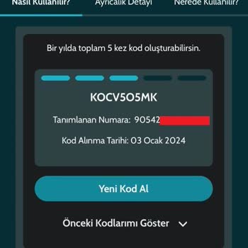 Vodafone Koç Ailem E Verilen Şifrenin Başka Hatta Tanımlanması.