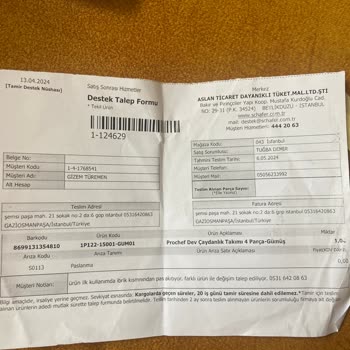 Schafer Sıfır Aldığımız Çaydanlık İlk Kullanımda Delik Ve Paslı Çıktı