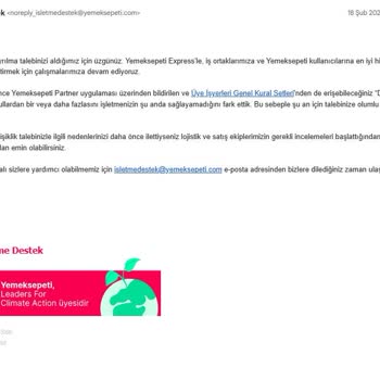 Yemeksepeti Fatura Ve Kurye Problemi Çözümsüz Kaldı!