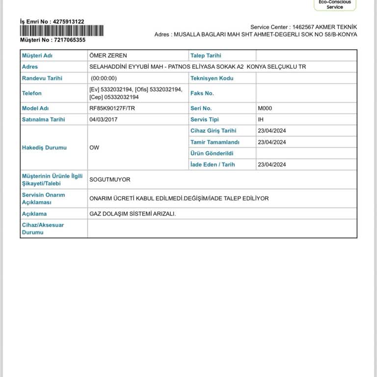 Samsung Dolap Arızası RF85K90127F