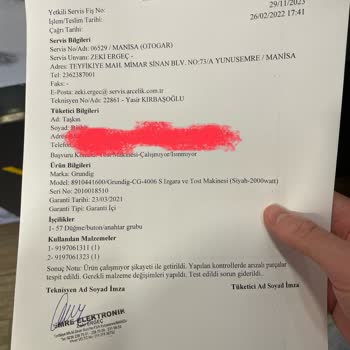 Arçelik Servis Kalitesizliği Manisa