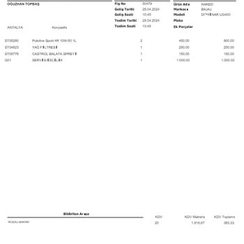 Bajaj Yetkili Serviste Rodaj Bakımı İçin Yüksek Ücret Talebi