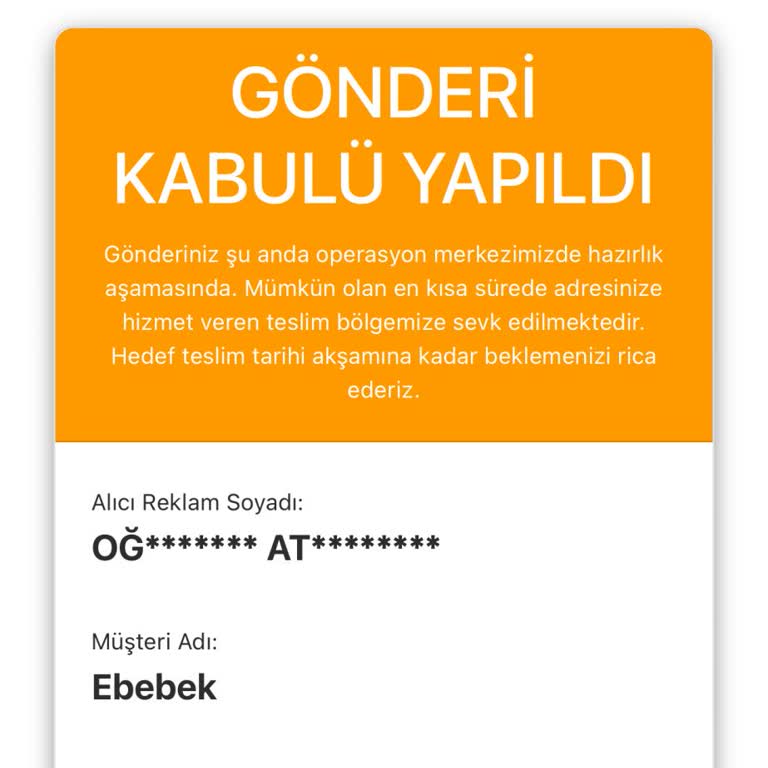 Ebebek Ve Çalıştığı AGT İsimli Kargo Firmasının İlgisizliği