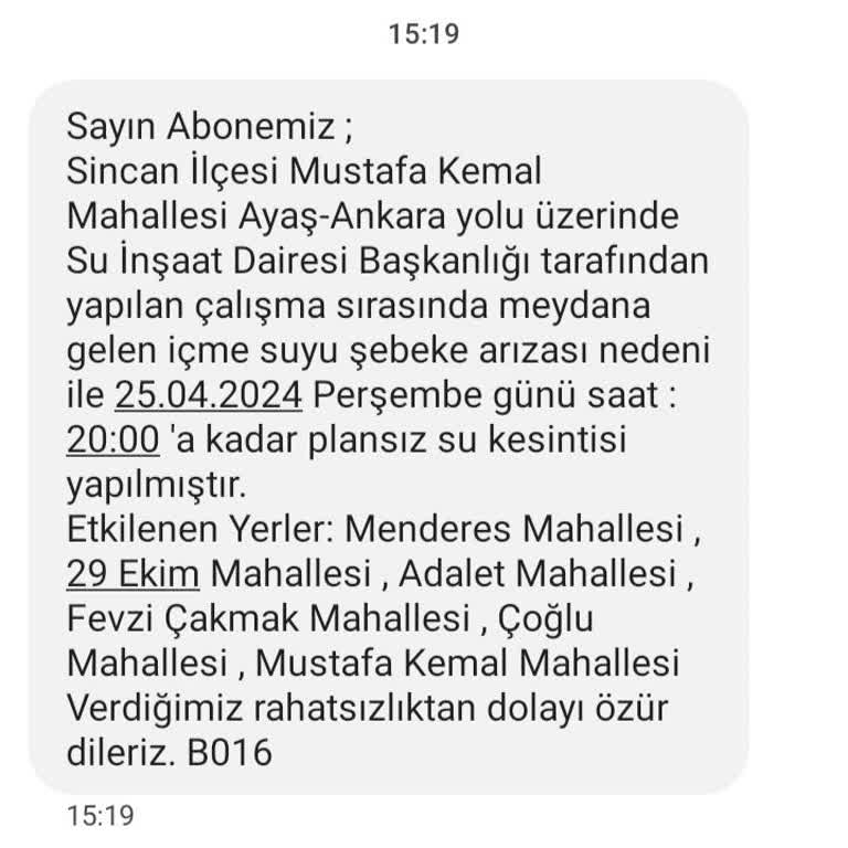 ABB - Ankara Büyükşehir Belediyesi Yenikent Su Kesintileri Ve Trafik Sorunlarına Genel Bakış