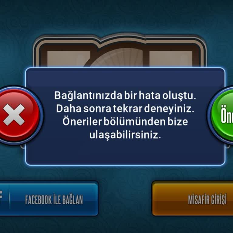 101 Okey Plus Bağlantı Hatası Diyor Oyundan Attı Hesabıma Giremiyorum.