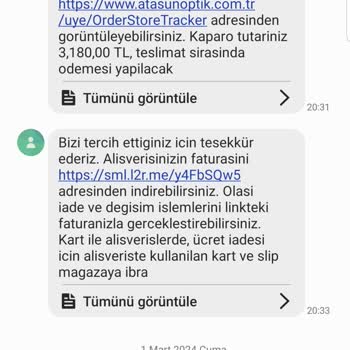 Atasun Optik 2 Aydır Lenslerim Gelmedi