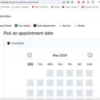 VFS Global Randevu Oluşturma Sorunu