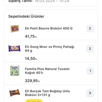Migros Sanal Market Komple Sipariş İptali