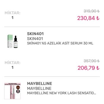 Watsons Siparişi Eksik Gönderdi