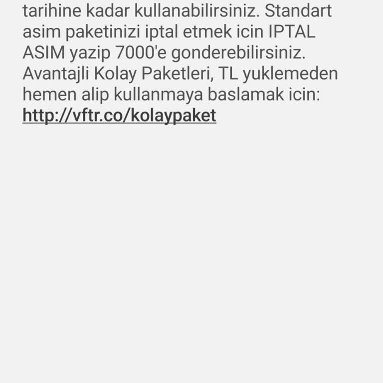 Vodafone İzinsiz Paket Yaptı
