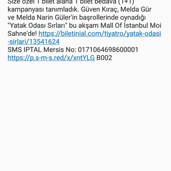 Moi Sahne İstenmeyen SMS Şikayet