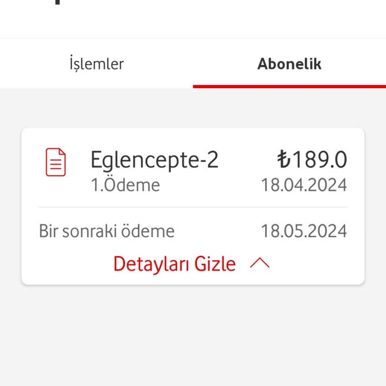 Eğlen Cepte Üyelik Ücreti Talebi