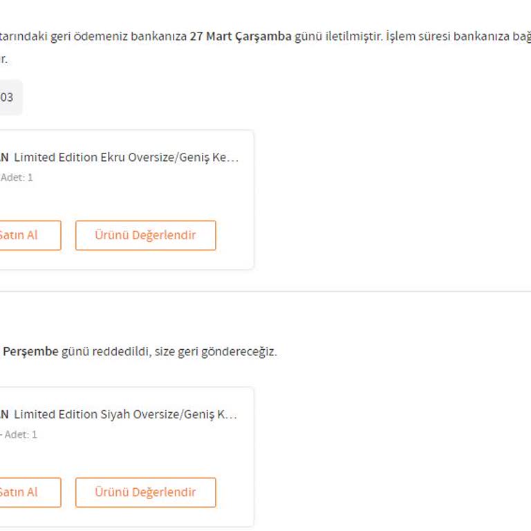 Trendyolmilla Sorumsuzluğu Ve Trendyol Pişmanlığı...