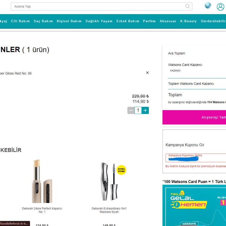 Watsons W Çark Deborah Gloss