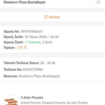 Domino's - Pizzetta Saç!