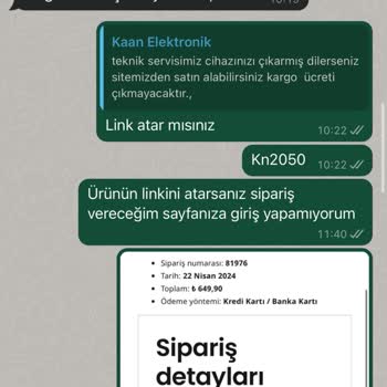 Kaan Elektronik (İstanbul) Servis Ürünümü Yolladığını Söylüyor Ortalıkta Ürün Yok!