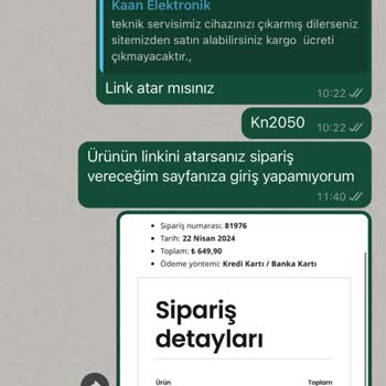 Kaan Elektronik (İstanbul) Servis Ürünümü Yolladığını Söylüyor Ortalıkta Ürün Yok!