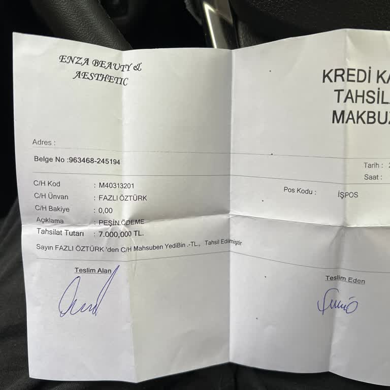 Enza Güzellik Merkezleri Ücretimi İstiyorum İşlem Yatırmadığım İçin