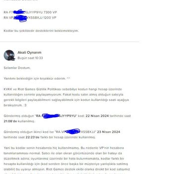 İtemsatis.com Sitesinden Alınan Oyun İçi Kodun Kullanılmış Olması