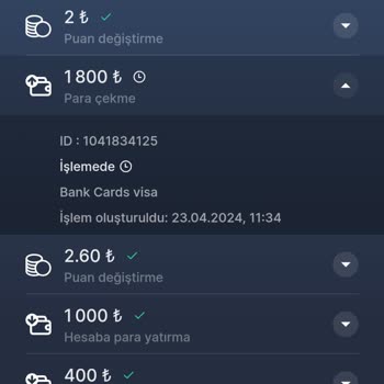 7 Slot Hesabımdan 1800 TL Para Çekim İşlemi