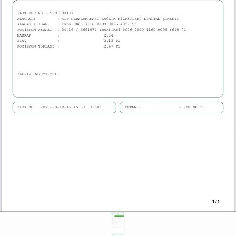 Uluslararası Sağlık Hizmetleri Mlp Uluslararası Sağlık Grubu İade Edilmeyen Check Up Ücreti