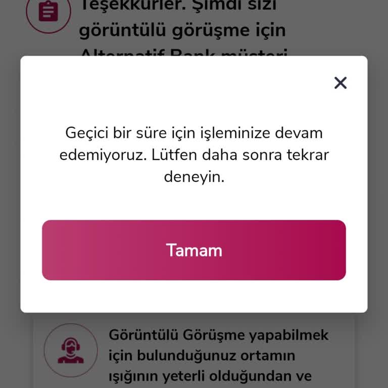 Alternatif Bank Yeni Müşteri Olmak İstesekte Olamıyoruz