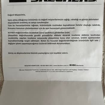 Skechers Markasının Ürününe Sahip Çıkmaması