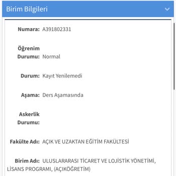 AUZEF Harç Ödedim Kayıt Yenilenmesi Yazıyor