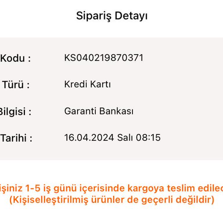 Koray Spor Ürünlerimi Kargola!