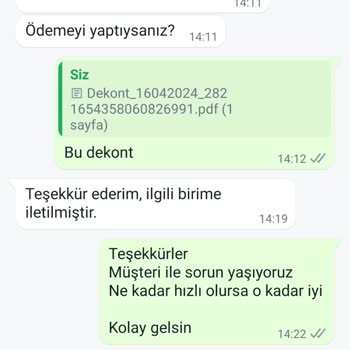 Ödeal 7 Nisan 2024 Tarihli İptal İşlemi