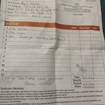 Ergül Mobilya Tarsus Müşteri Çekmek Adına Yanıltıcı Reklam Yapması