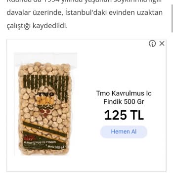 Pttavm.com Satıcısından Yanıltıcı Fındık Vb. Reklamı