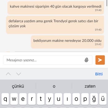 Trendyol 40 Gündür Teslim Edilmeyen Kahve Makinesi