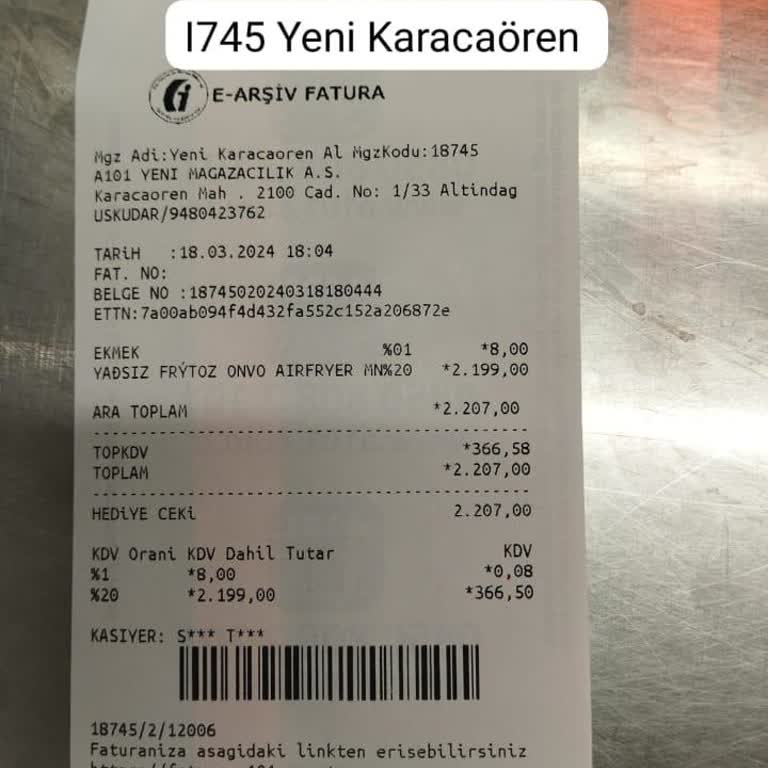 A101 2 Aydır İademi Almıyor