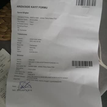 Adidas Ayakkabı Dikiş Problemi