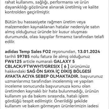 Adidas Ayakkabı Dikiş Problemi