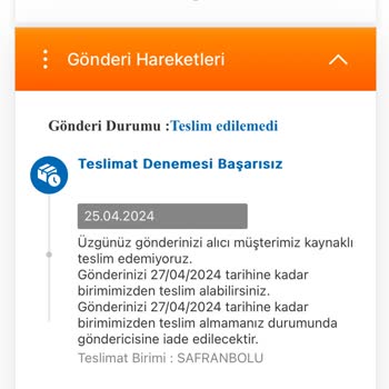 MNG Kargo Gönderimin Teslim Edilmemesi