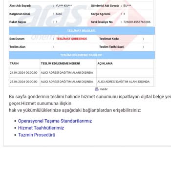 Aras Kargo'nun Görev Yapmayan Sorumsuz Şubesi Akşehir Konya